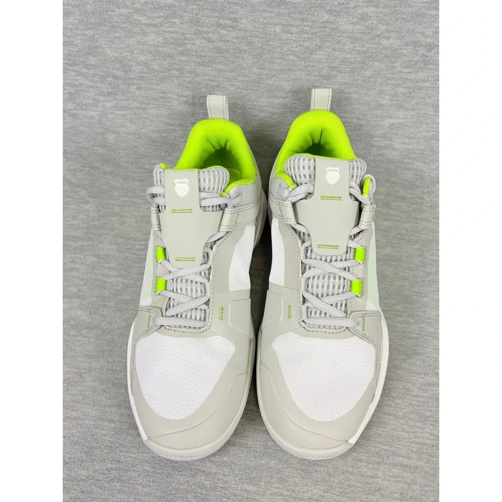K-Swiss Ultrashot Team Tennis Sneakers Womens 10 M Grey White Lime Pickleball